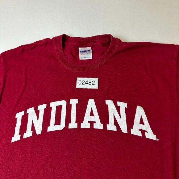Indiana Hoosiers Shirt Mens Medium Red NCAA Basketball College Tee Gildan Cotto - Picture 2 of 9